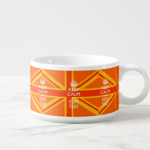 Orange Union Jack British Flag Swag Bowl