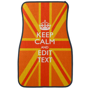 Orange Union Jack British Flag Swag Car Mat