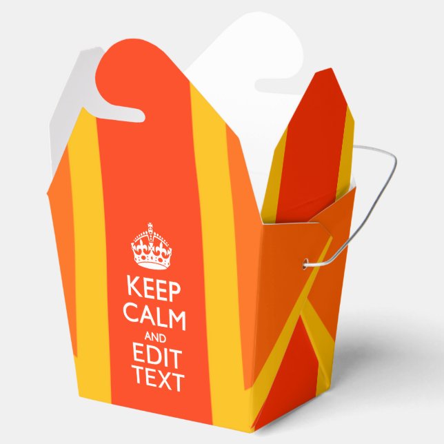 Orange Union Jack British Flag Swag Favor Boxes (Opened)