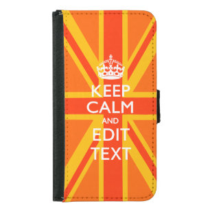 Orange Union Jack British Flag Swag Samsung Galaxy S5 Wallet Case
