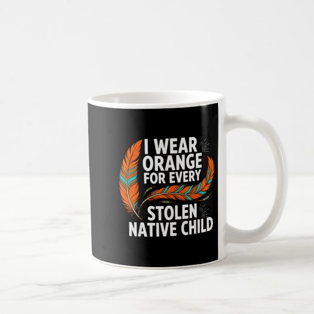 Orange Unity Day Every Child Native American Women Coffee Mug (Right)