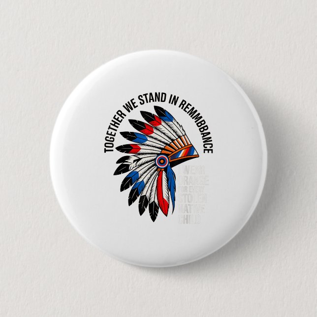 Orange Unity Day For Every American Native Child S Button (Front)