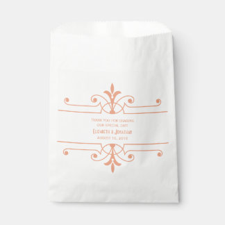 Orange v2 Fancy Ornamental Favor Bags