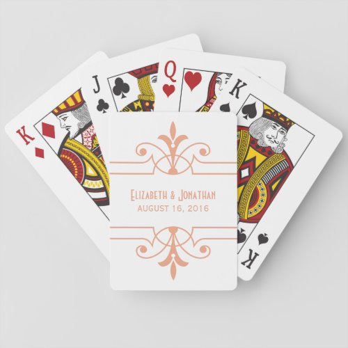 Orange v2 Fancy Ornamental Playing Cards
