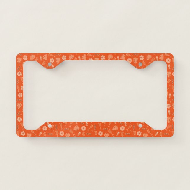Orange Vacation License Plate Frame (Front)