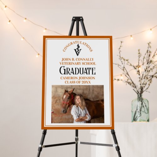 Orange Veterinary School Photo Graduation Party Foam Board