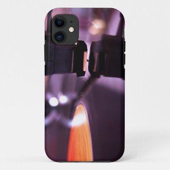 Orange Vinyl Record With Cool Purple Background Iphone 11 Case by OutFrontProductions at Zazzle