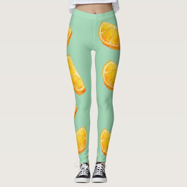 Orange, Vitamin C Leggings (Front)