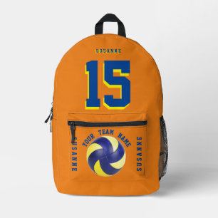Orange volleyball player backpack sporty bags