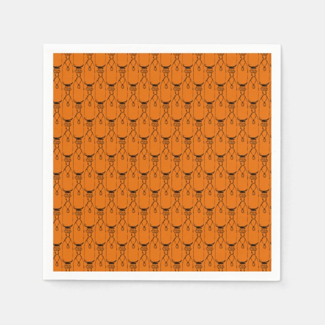 Orange W/Bottle Napkins (Front)
