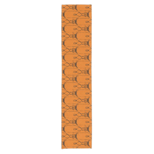 Orange W/Bottle Short Table Runner