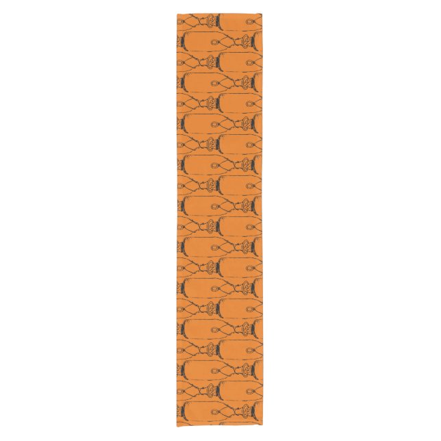 Orange W/Bottle Short Table Runner (Front)