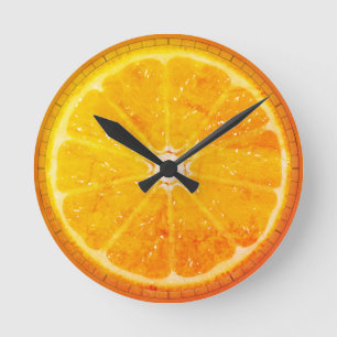 Orange Wall Clock