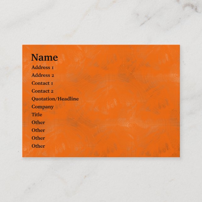 Orange Wash - Customized Business Card (Front)