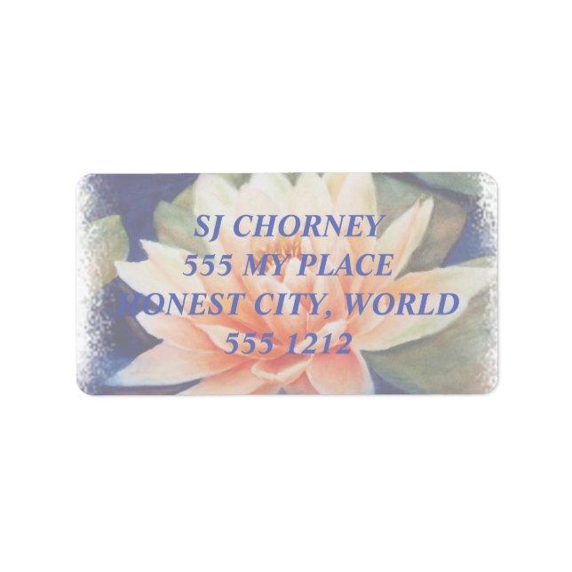 ORANGE WATER LILY ADDRESS LABELS (Front)