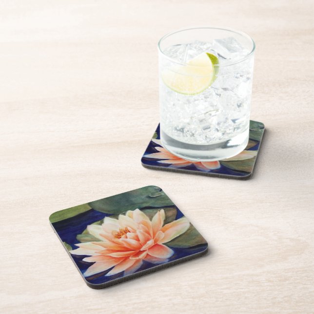 ORANGE WATER LILY COASTERS (Right Side)
