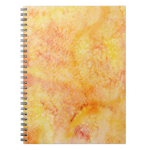 Orange Watercolor Background Notebook