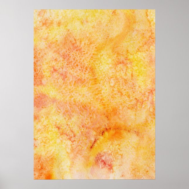 Orange Watercolor Background Poster (Front)