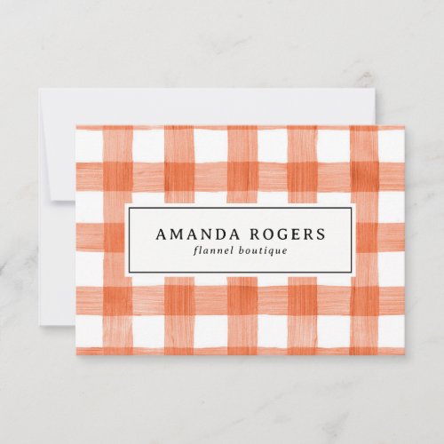 ORANGE Watercolor Buffalo Plaid flannel