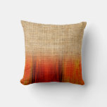 Orange Watercolor Buralp Rustic Ombre Dipped Toss Throw Pillow at Zazzle