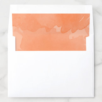 Orange watercolor envelope liners