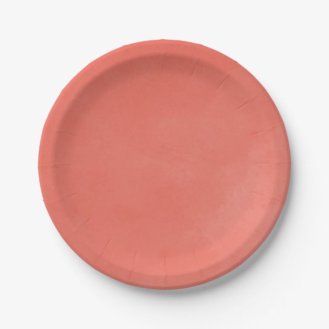 Orange Watercolor For Autumn Leaves Paper Plate (Front)