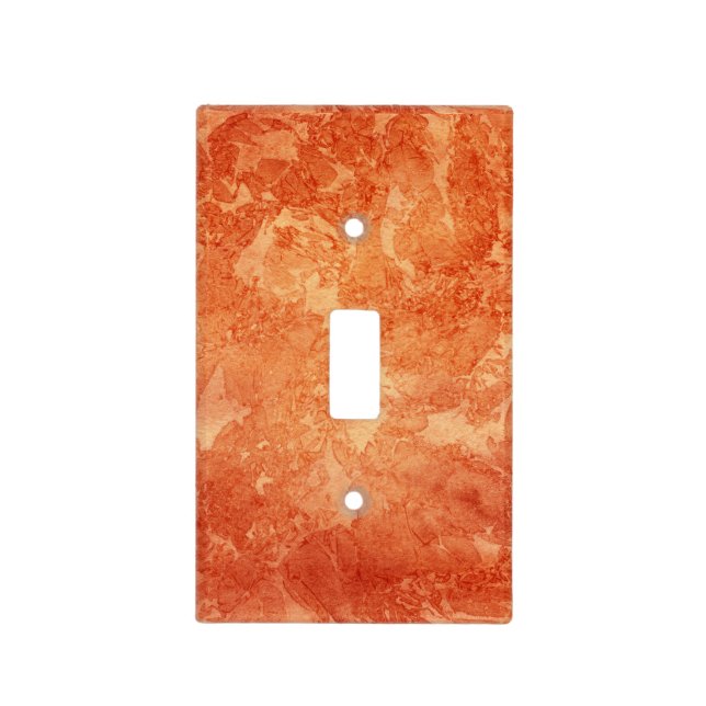 Orange Watercolor Look Light Switch Cover (Front)