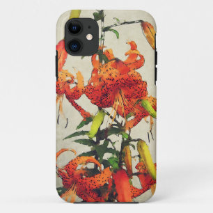 Orange Watercolor Tiger Lily 1 iPhone 11 Case