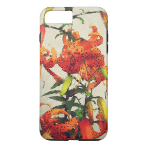 Orange Watercolor Tiger Lily 1 iPhone 8 Plus/7 Plus Case