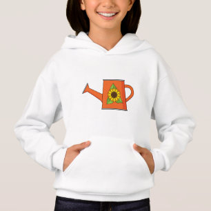Orange Watering Can with Sunflower Hoodie