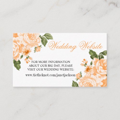 Orange Wedding Flower _  Wedding Website Enclosure