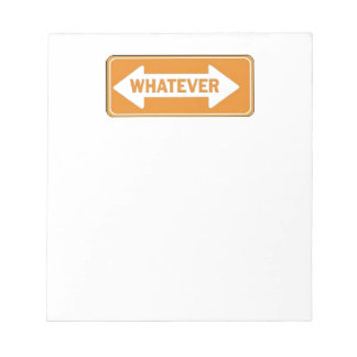 ORANGE WHATEVER ARROW ATTITUDE SHOUTOUT EXPRESSION NOTEPAD