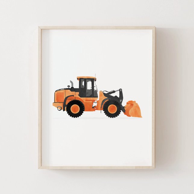 Orange Wheel Loader Construction Vehicle Decor (Creator Uploaded)
