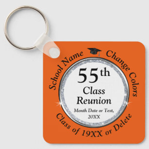 Orange, White, Black,, 55th Class Reunion, Favors Keychain