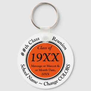 Orange White Black, Class Reunion Souvenirs, Keychain