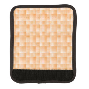 Orange White Checker Abstract Pattern Luggage Handle Wrap