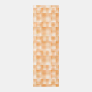 Orange White Checker Abstract Pattern Outdoor Rug