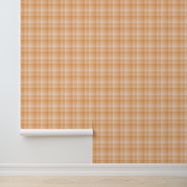 Orange White Checker Abstract Pattern Wallpaper (Application)