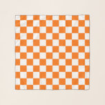 Orange White Checkered Check Pattern Scarf<br><div class="desc">Orange and White Check Checkered Geometric Squares Pattern Design</div>