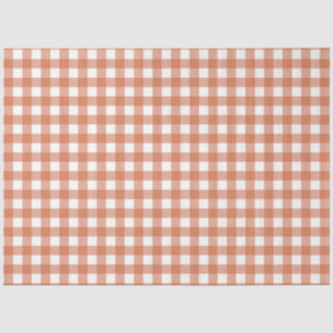 Orange & White Checkered Tissue Paper