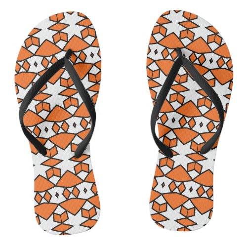 Orange white colour flip flops