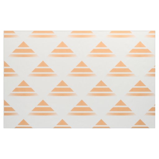 Orange White Geo Triangle Pattern Fabric