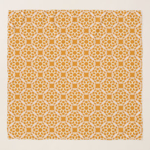 Orange White Geometric Seamless Pattern Scarf