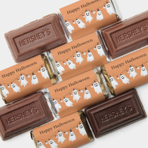 Orange White Ghosts Light Bulbs Halloween Hershey's Miniatures