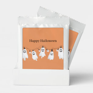 Orange White Ghosts Light Bulbs Halloween Hot Chocolate Drink Mix