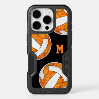 orange white girly volleyball team colors iPhone 16 pro case