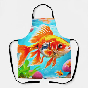 Orange White Goldfish Apron
