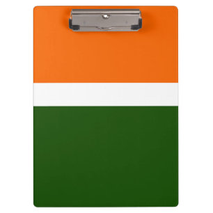 Orange White Green Plain Color Block Design  Clipboard