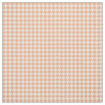 Orange White Houndstooth Pattern Fabric
