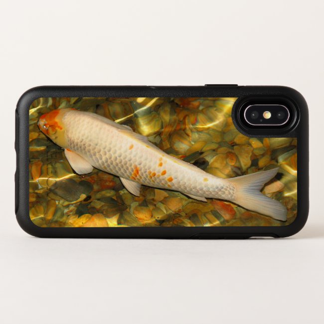 Orange White Koi Fish OtterBox iPhone X Case